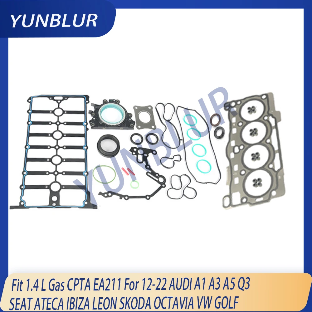

Engine Parts Full Gasket Set Fit 1.4 L Gas CPTA EA211 For 12-22 AUDI A1 A3 A5 Q3 SEAT ATECA IBIZA LEON SKODA OCTAVIA VW GOLF