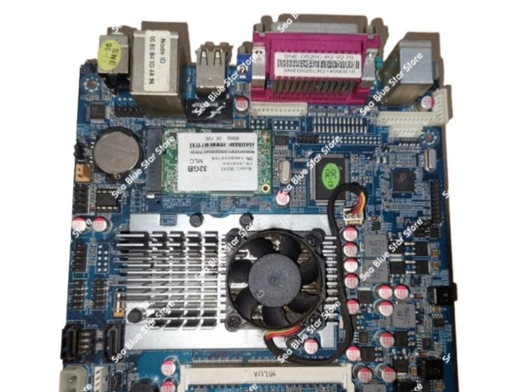 D525 DC 12V main board COM2 industrial control main board cash register, all-in-one machine, second-hand disassembly main board