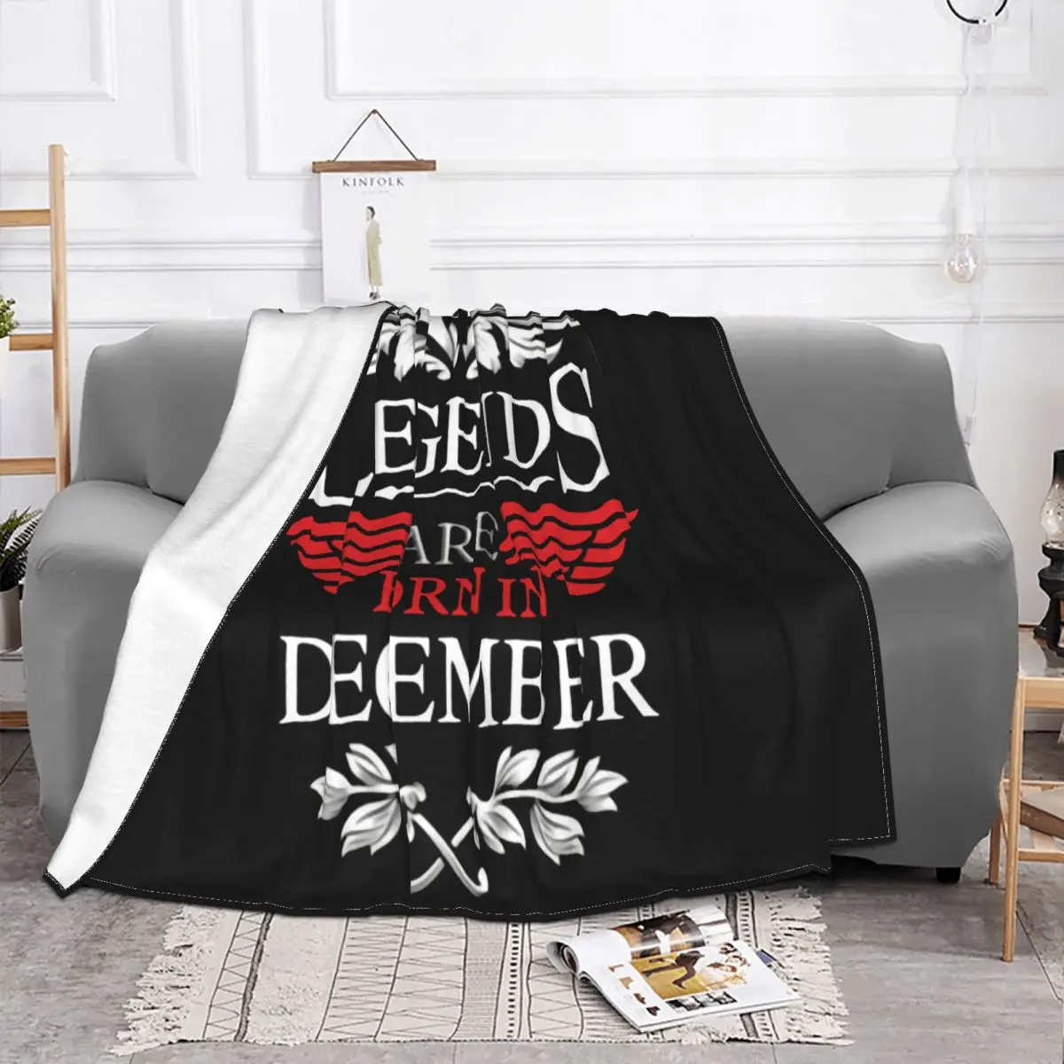 New 2020 Fashion Mens High Quality Legends Are Born In December Birthday Giftbest Ma Throw Blanket