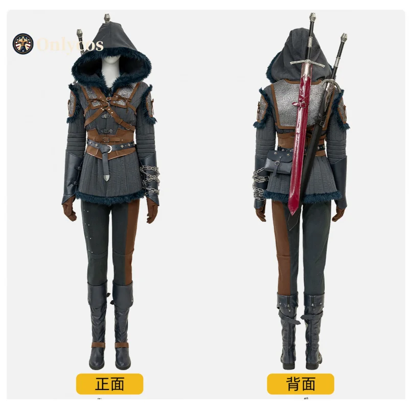 زي سيري كوسبلاي ذا ويتشر 4 مجموعة كاملة زي موحد للعب الأدوار لحفلات الهالوين كرنفال للنساء والفتيات مصنوع حسب الطلب