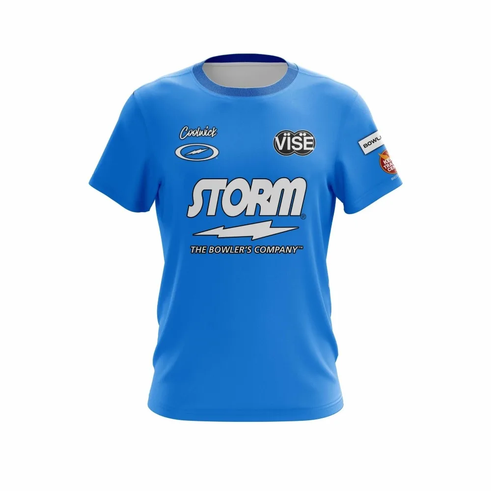 Summer Men Coolwick Storm Bowling Jersey Black Lightning Logo Short SleeveT-Shirt Casual Sports Tee Mens T Shirts Streetwear Y2K