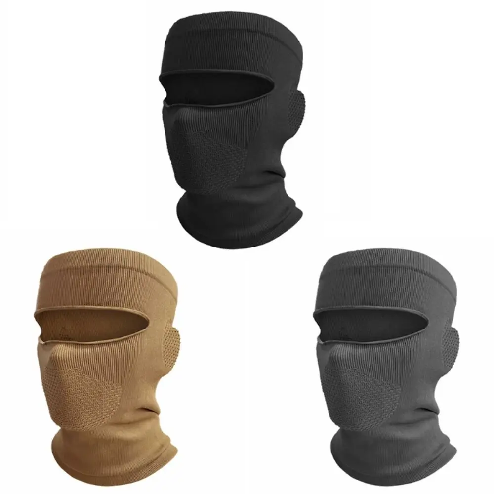 Elastic Windproof Warm Riding Mask Neck Protection Empty Top Warm Face Cover Breathable Solid Color Cycling Face Mask Cycling
