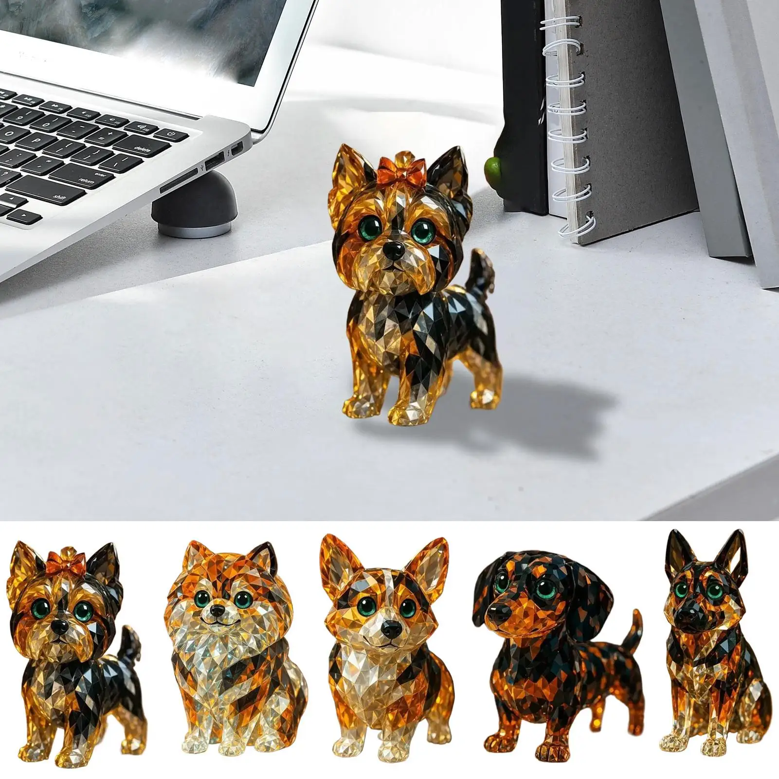 Figurine en cristal Styles animaux Figurines à collectionner objets de collection fabriqués à la main Sculpture peu encombrante Portable décoration de la maison