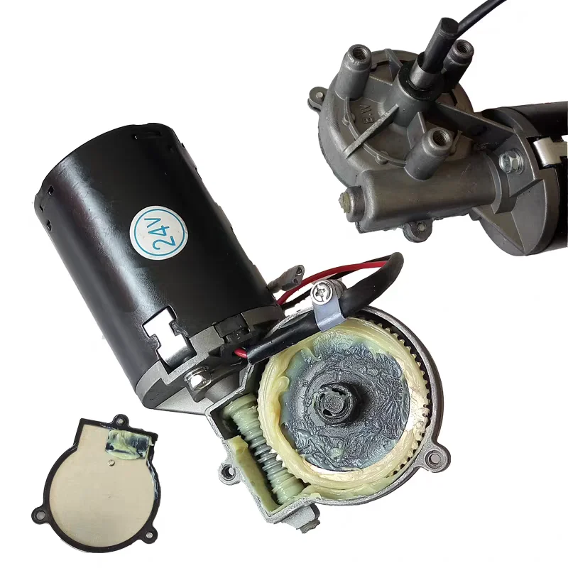 Santuo DC Geared Motor GW7085 Worm Gear 12V Optional for Barbecue Machine High Torque Gear Motor