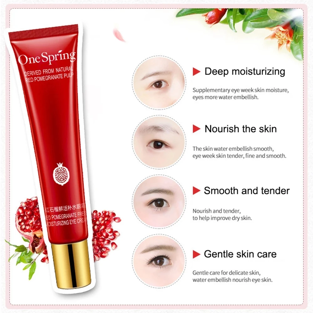 Red Pomegranate SkinCare Set Whiten Freckle Removal Essence Firm Nourish Eye Cream Fade Lip Lines Lip Mask Oil Control Cleanser