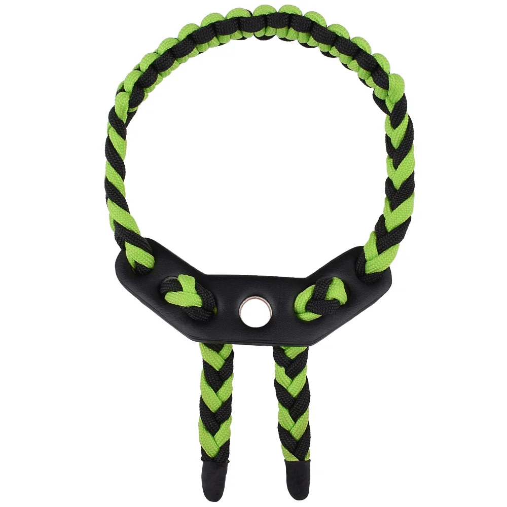 1Pc Bow Sling Archery Adjustable Compound Bow Wrist Rope Green Color Weave Braided Cord Rope Compound Hunting