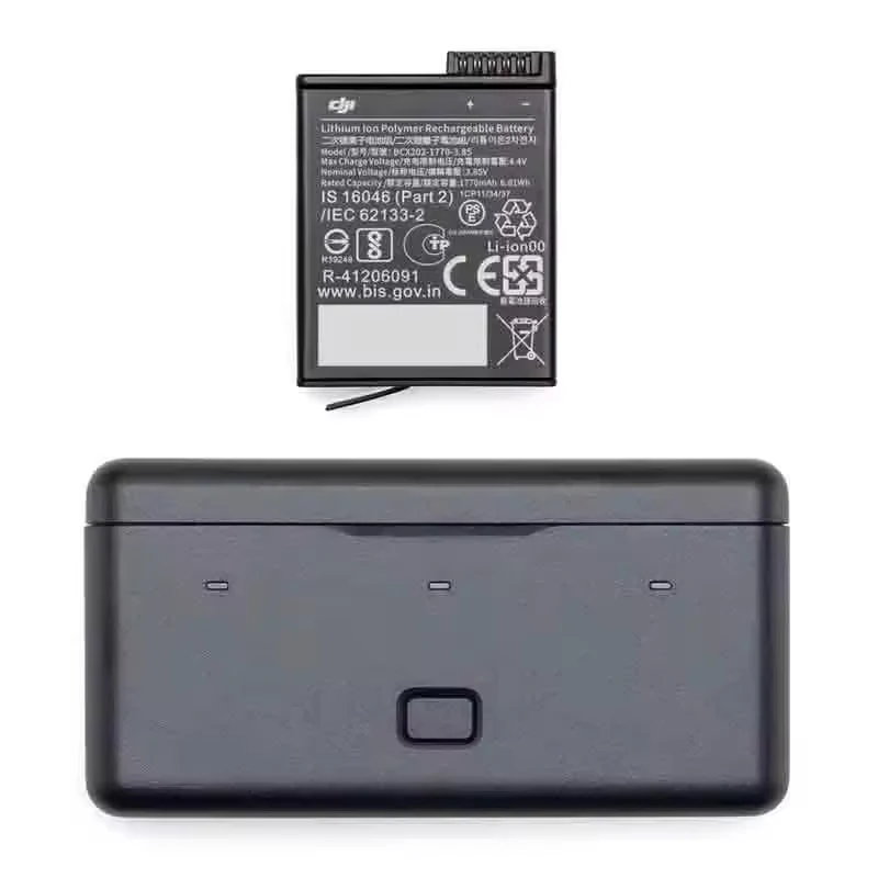 KWTOUL Caricabatterie Per Osmo Action 5 Pro/4/3 – Custodia USB Type-C A 3 Canali, Ricarica Veloce
