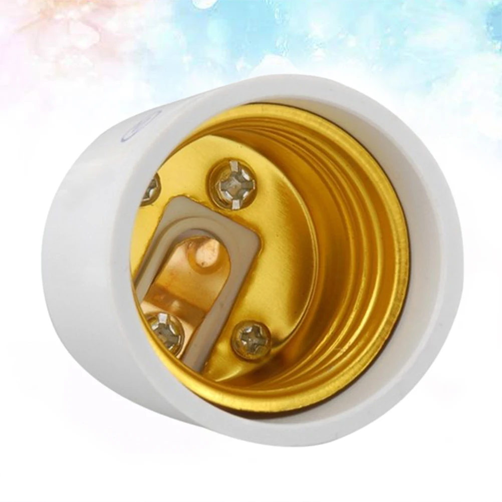 

2Pcs to E27 E26 Adapter Flame Pbt Material Durable Steady Performance Easy Convert to Medium Base
