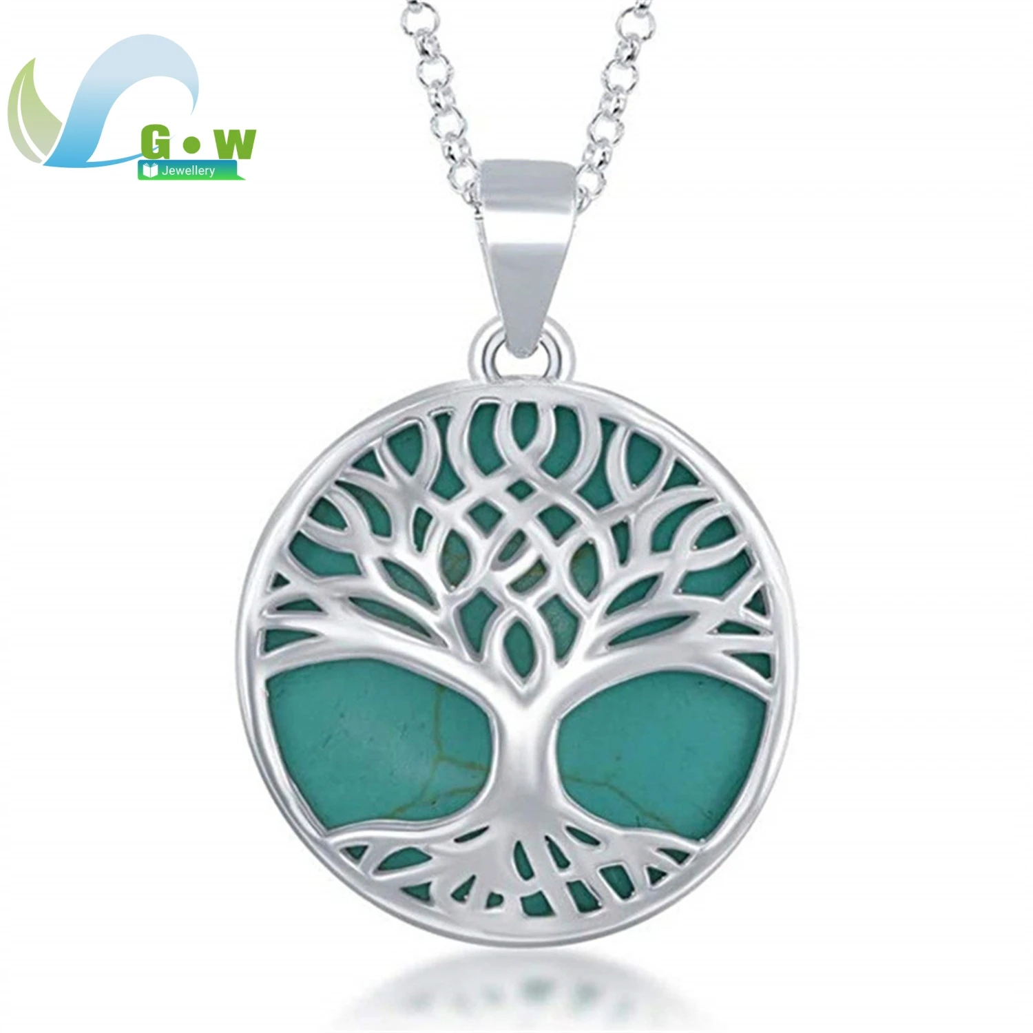 New Tree of Life Pendant Simple Round Shell Stainless Steel Necklace Family Jewelry for Mom Daughter Sister Girls Christmas Gift