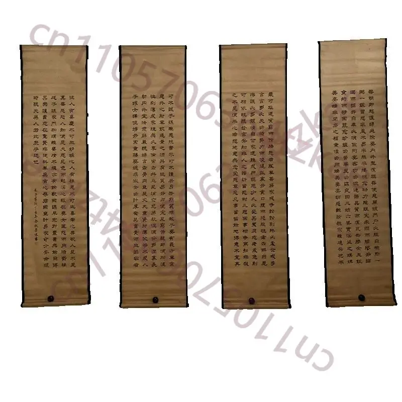 

Китайские древние каллиграфические свитки с картинами и стихами, семейные инструкции Чжу Цзы, четыре картографических изображения, декоративное настенное искусство