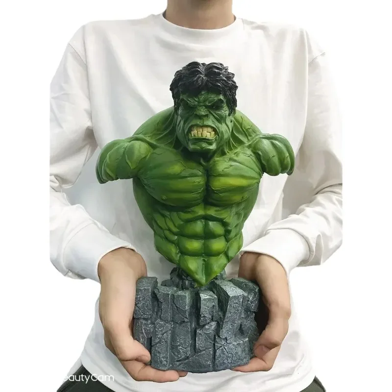 30cm 1/4 Superhero green giant Hulk Bust action figure Resin statue toy Green man Collection model home Decoration ornament gift