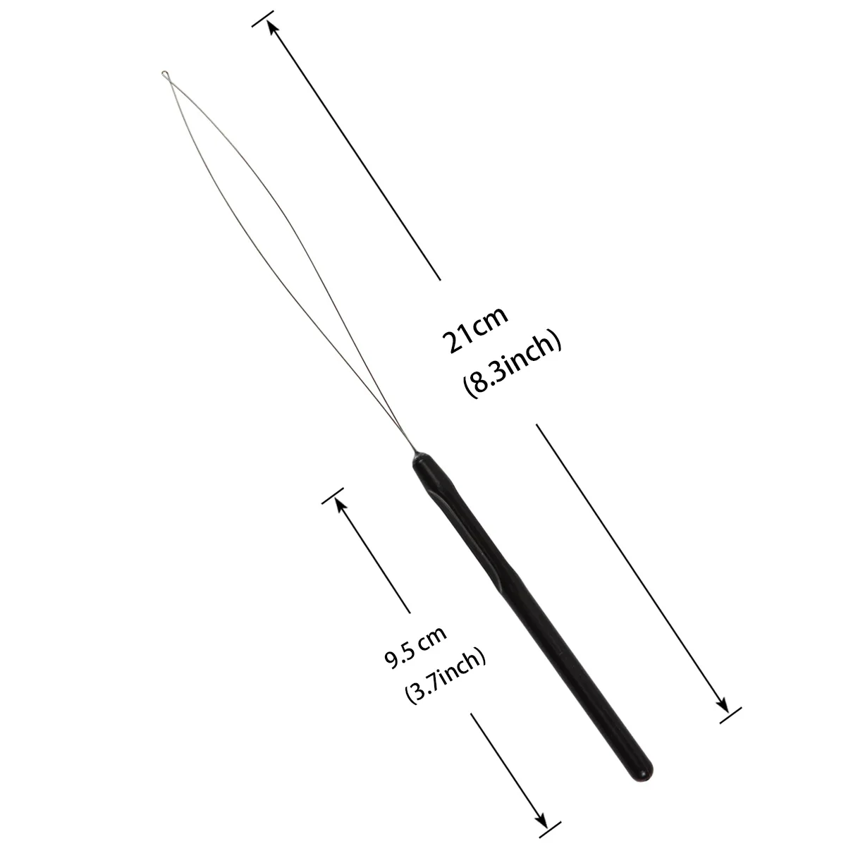 10Pcs 머리 확장 루프 바늘 당기는 후크 도구 실리콘 마이크로 링크 비즈에 대 한 바늘 스레더 루프 도구