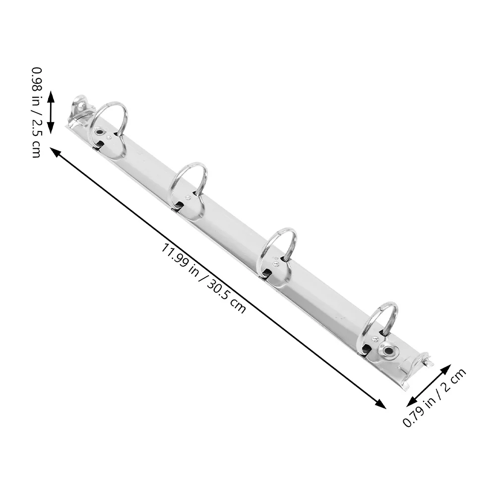 5pcs A4 Metal 4-Hole Loose Leaf Ring For School Office Document Storage Inserts Loose Leaf Binders Metal Binder Ring