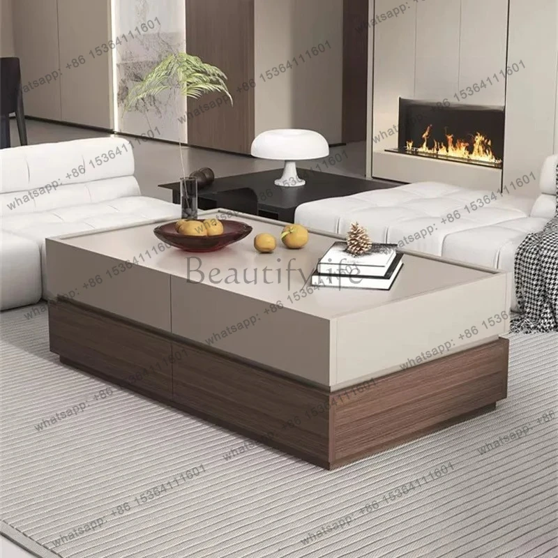 

Rectangle Square Coffee Table Unique Luxury Modern Vintage Coffee Table Storage Classic Coffee Table Living Room