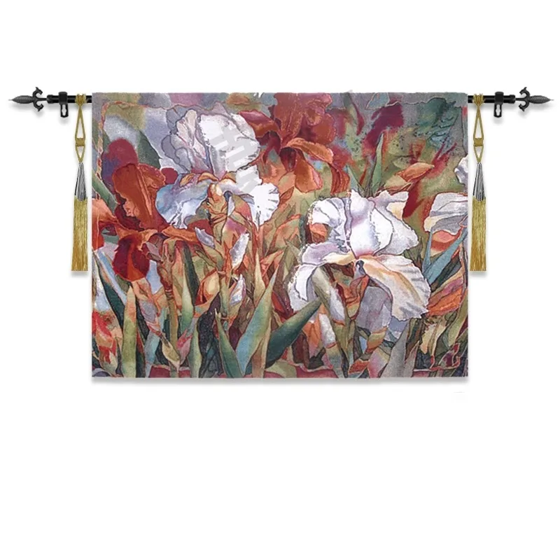 Belgian Tapestry Art Wall Carpet European Light Luxury Living Room Background Wall Decoration Fabric Hanging Painting 105*138CM