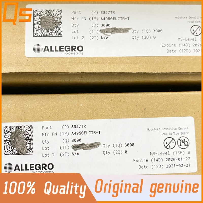 New Original A4950ELJTR-T A4950 SOIC-8 Full Bridge DMOS PWM Motor Driver Chip