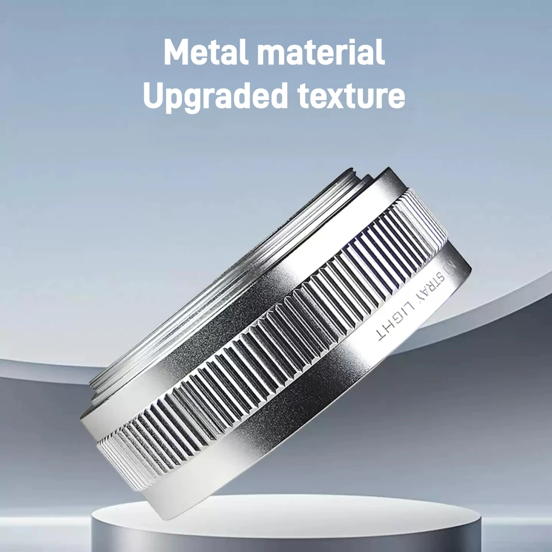 Metall-Gegenlichtblende Silber Rund Schraubbar 43mm 46mm 49mm 52mm Mattsilber Glänzend Silber Objektivblende für Spiegellose Kameralinsen