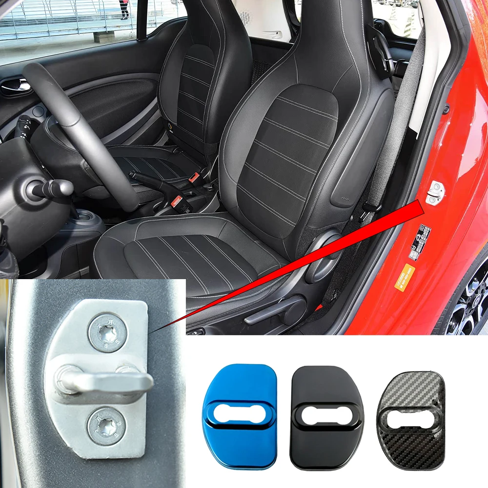 Door Latch Cover Protector For Mercedes‑Benz Smart 451 450 453 E1f #1 #3 5 6 Fortwo Forfour Anti‑Rust Car Exterior Accessories