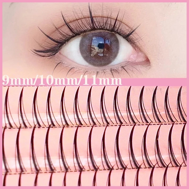 Aninet three-row mixed type A 9-11mm natural fluffy false eyelashes, single eyelash makeup ciliary body volume.