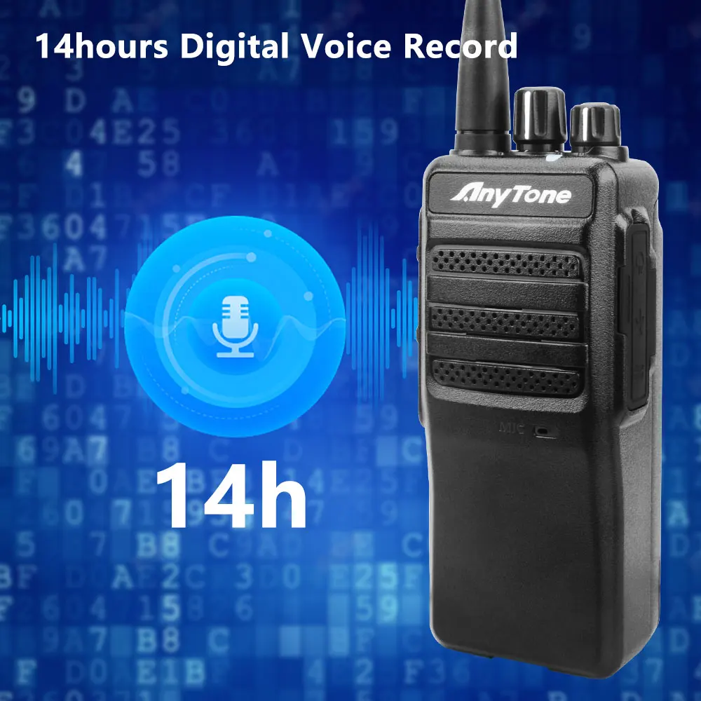 Anytone AT-D278 Walkie TALKIE UHF 5W IP67 مقاوم للماء AES256 تشفير تسجيل صوتي DTMF 2TONE 5Tone Type-c شحن راديو DMR