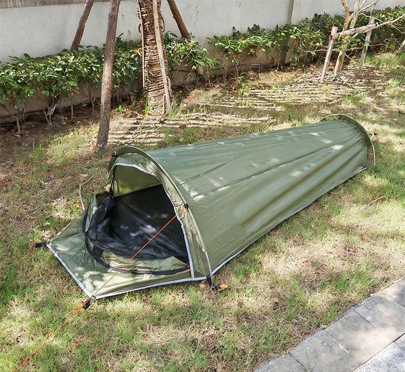 Camping Tent 1 Person, Ultralight Tent Single Mesh Bivy Waterproof Sleeping Gear for Camping Hiking Backpacking 1 Person Tent