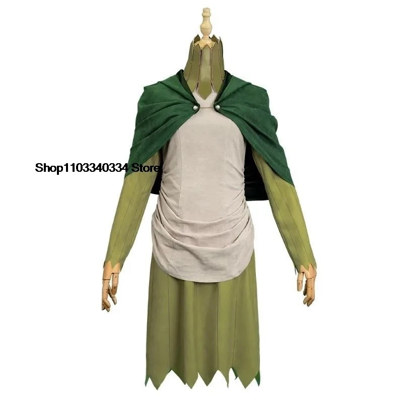 Anime Delicious in Dungeon Mithrun Cosplay Costume Ears Wig Uniform Cloak Neckwear Captain Mithrun Halloween Party Women Men Cos