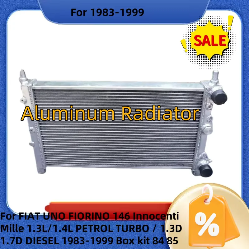 Para fiat uno fiorino 146 innocenti mille 1.3l/1.4l gasolina turbo/31.3d 1.7d diesel 1983-1999 caixa kit 84 85 radiador de alumínio