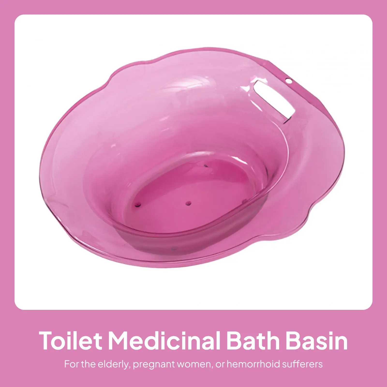 Hip Bath Sitz Bath Basin Wide Steam Seat Toilet Tub Durable PP Material Elderly Bathroom Aid for Women and Men