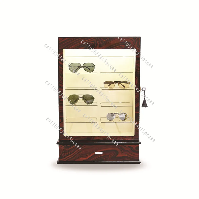 New Dust-proof Glasses Display Cabinet, High-end Window Opening with Locking Glasses Display Storage Cabinet