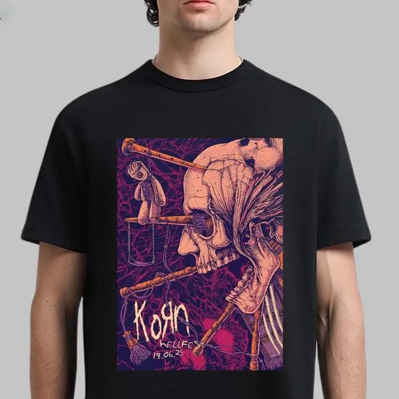 Korn Hellfest 2025 Gig Poster Clisson France T Shirt