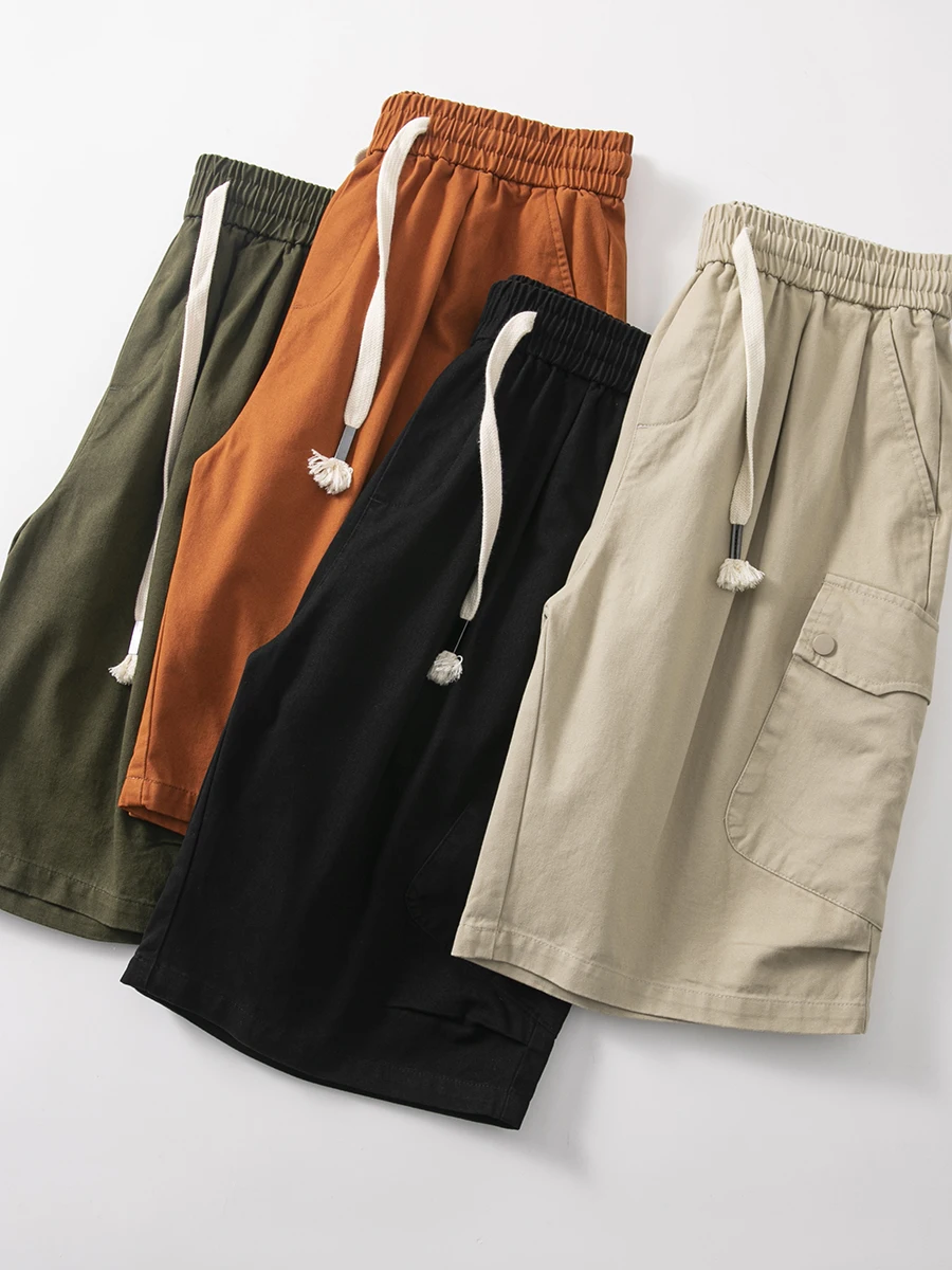 

Летняя мужская рабочая одежда из чистого хлопка, повседневные свободные удобные джинсы с прямыми штанинами, модные американские брюки в стиле ретро