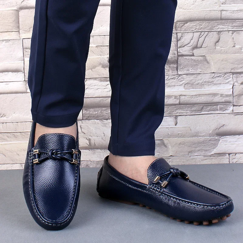 Sapatos masculinos de salto baixo em couro, slip-on, trabalho diário, moda casual, negócios, primavera e outono, venda quente, 2023