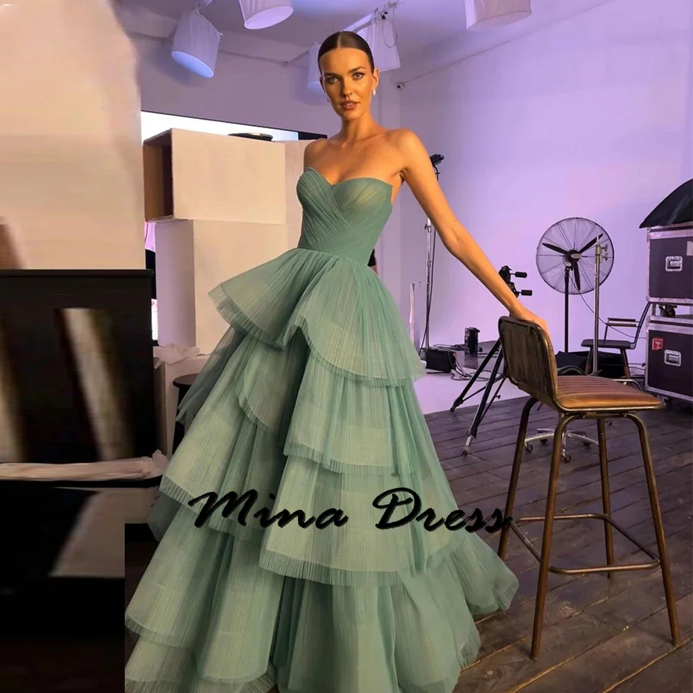 Mina Customized Backless Royal Engagement Dress Es Strapless Evening Dresses Woman Elegant Luxury Evening Dress 2024 Sleeveless