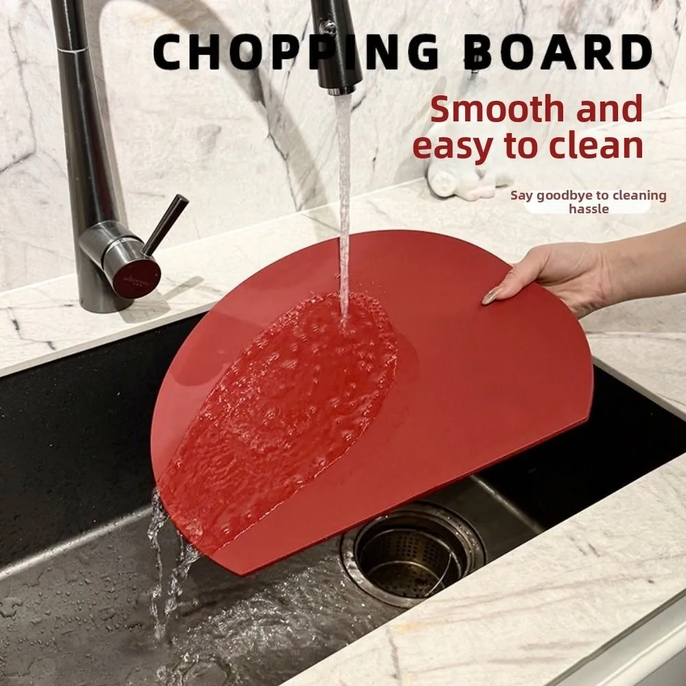 TPU Semi-circular Cutting Board Anti-Mold Flexible Vegetable Cutting Board Multi-Functional Odor-Free Kitchen Chopping Block