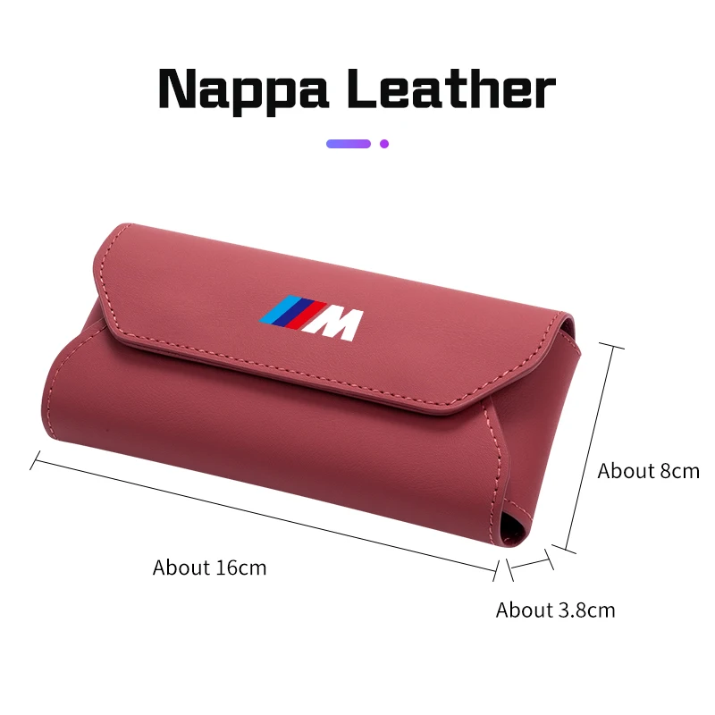 Wheel CAP,Leather Car Visor Glasses Case For BMW M M3 M5 M6 E36 E39 E90 E91 F20 E92 E60 E87 F10 F07 Sunglasses Box Accessories - view 5