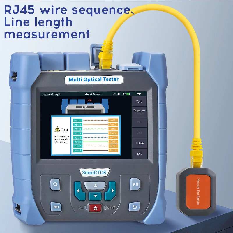 

AUA-700U/A Mini OTDR Test 1310/1550nm Optical Fiber Reflectometer Touch Screen OPM VFL OLS Event Map Fiber Tester