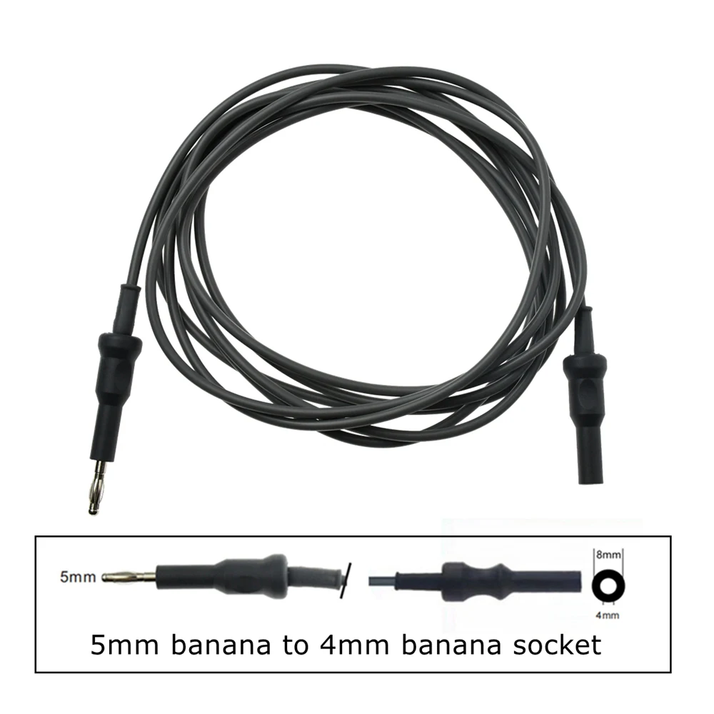 Reusable Monopolar Forceps Cable, 5mm Banana to 4mm Banana Socket ESU Adapter Cable , for Electrocautery Tip Instruments