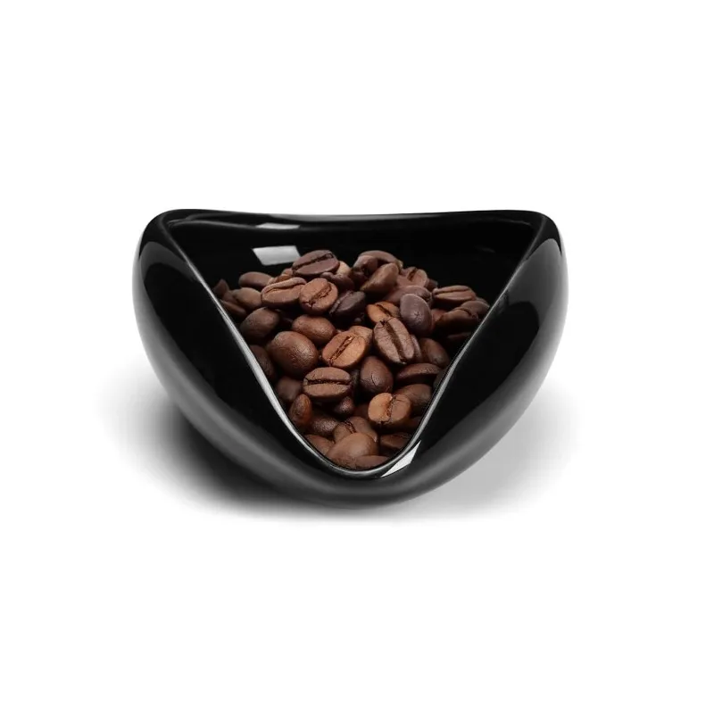 Coffee Bean Dosing Cup and Spoon Set, Ceramic Dosing Vessel Measuring Tray Kit for Coffee or Tea, Espresso Accessories