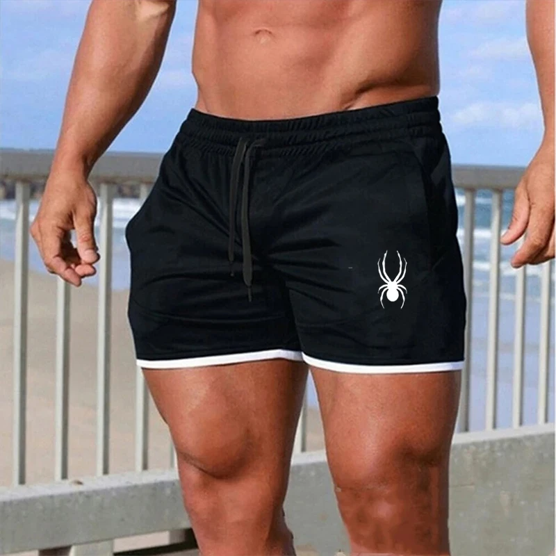 Running Shorts, Quick Drying, Breathable, Marathon, Fitness, Beach, Tight Mesh, Hip-hop Style, 2025 Novelty