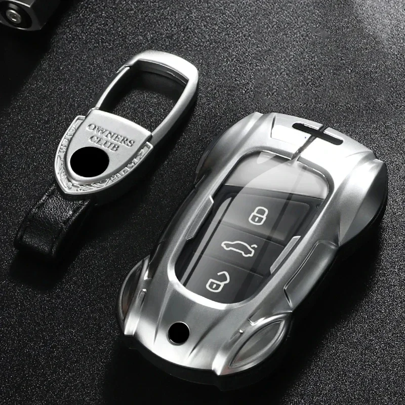 Metal Car Remote Key Cover Case Holder Shell Fob For VW Volkswagen Golf 8 Teramont Viloran ID.3 ID4X ID6X Passat Polo Tiguan