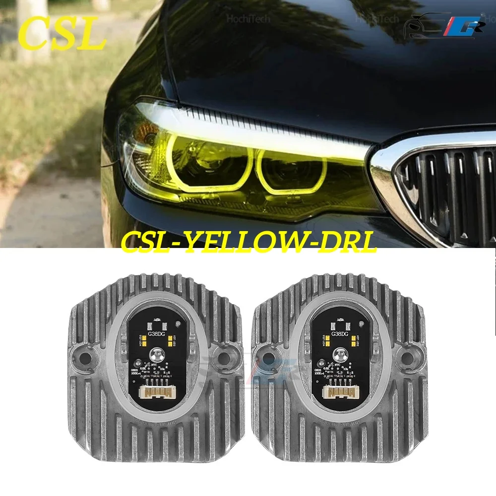 

Двухцветные дневные ходовые огни FULOWAY CSL G30 для BMW G30 G32 GT F90 M5 520i 530i 540i желтый + белый дневные ходовые огни