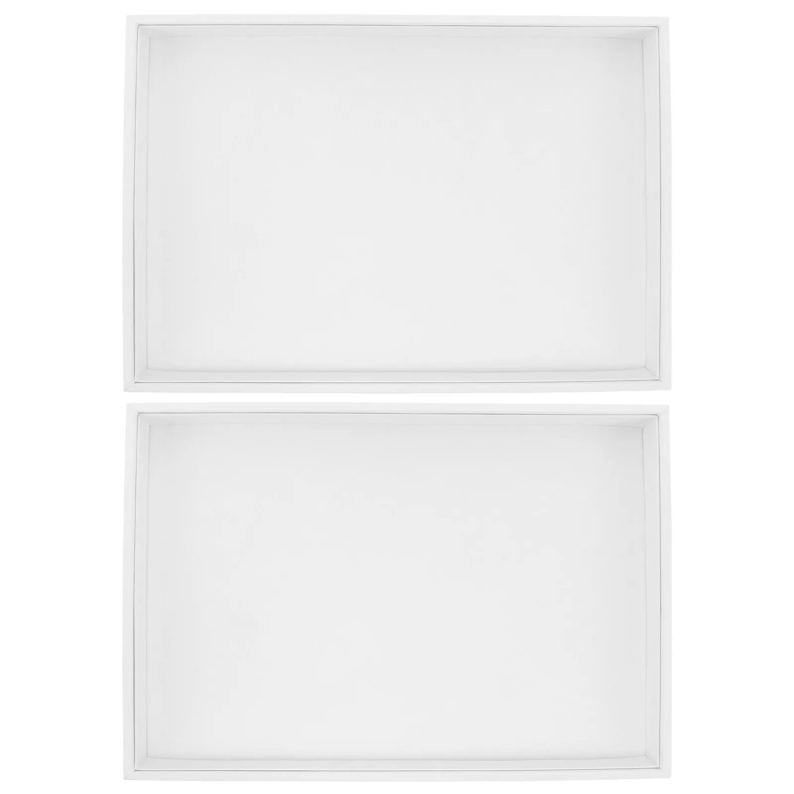 2Pcs Jewelry Trays Empty Display Organizer Plates Large Stackable Storage for Necklaces Rings Bracelets Vanity Drawer