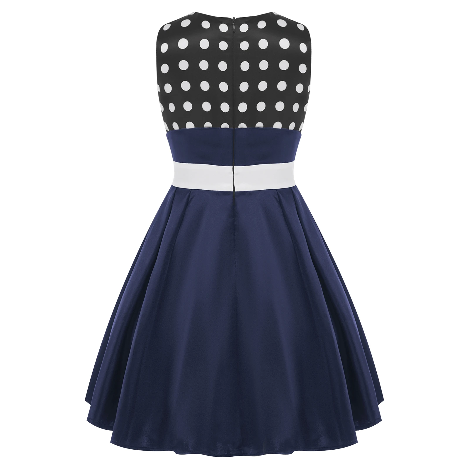 

Polka Dot Vintage Kids 1950s Swing Dress Childs Sleeveless Dance Party Retro Princess Dress Performance Costume Retro Prom Gown