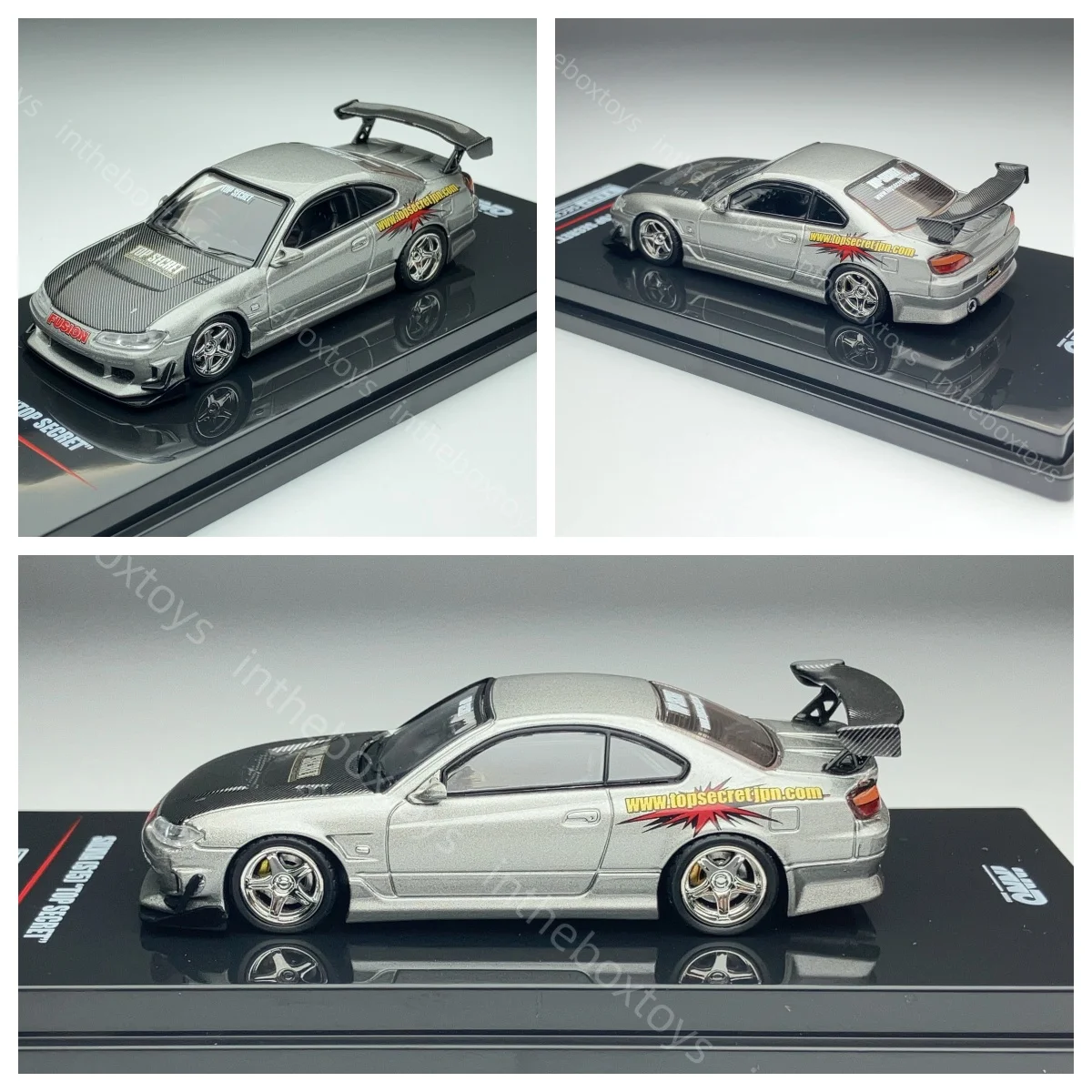 

Модель автомобиля INNO Models 1:64 Top Secret Silvia S15, литая под давлением, лимитированная серия, из сплава