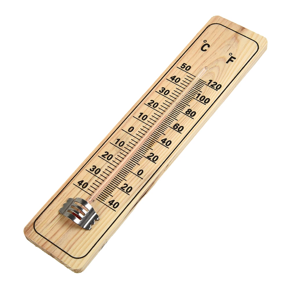 3/6PCS Wooden Garden Thermometer Indoor Room Temperature Wall Mounting Wooden Scale Thermometer For Home Outdoor Analogue Garden