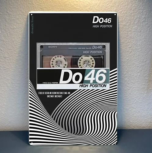 Do46 Cassette Tape Vintage Stereo Hi-Fi Metal Poster -20x30cm Tin Sign  