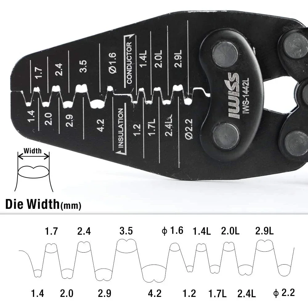 Imagem -03 - Alicate Crimper para Crimpagem Friso Fio Terminal Barel Konektor Dari Molexte Ampjstjae Iws1442l Awg30-14