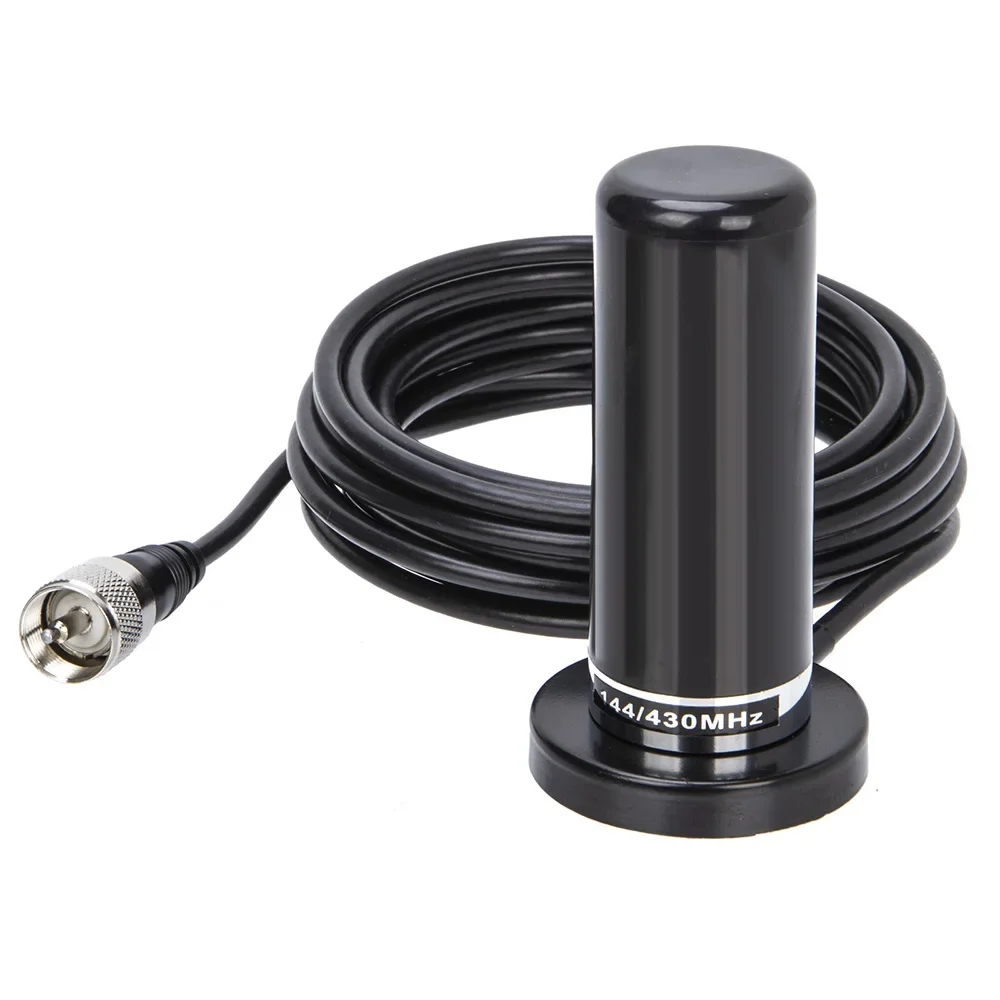 Mini dwusekcyjna antena samochodowa Walkie talkie UHF/VHF PL259 Antena radiowa RG58 z magnetyczną podstawą montażową