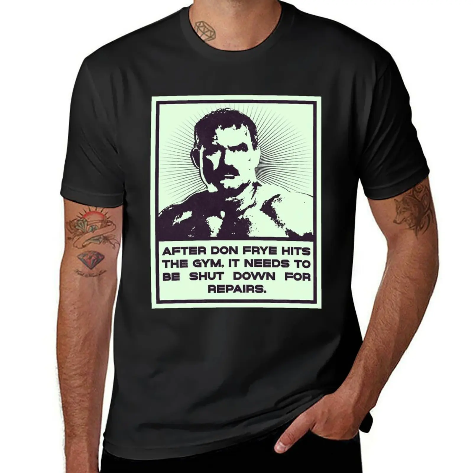 Забавная футболка Don Frye с мемом, заготовки, летняя одежда, аниме простые черные футболки для мужчин