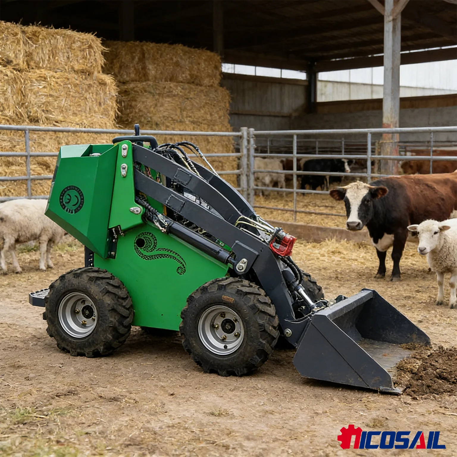 

Mini Skid Steer Loader with EPA CE Certification, Multi-Purpose for Construction & Farm